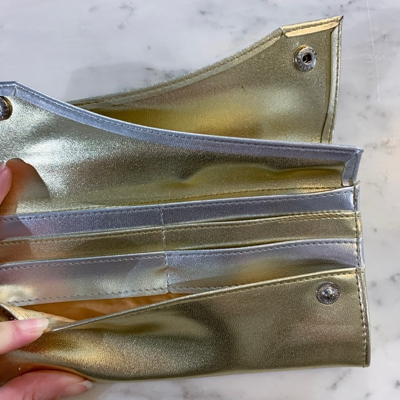 Gold Silver Clutch Wallet - Picture 7 of 8